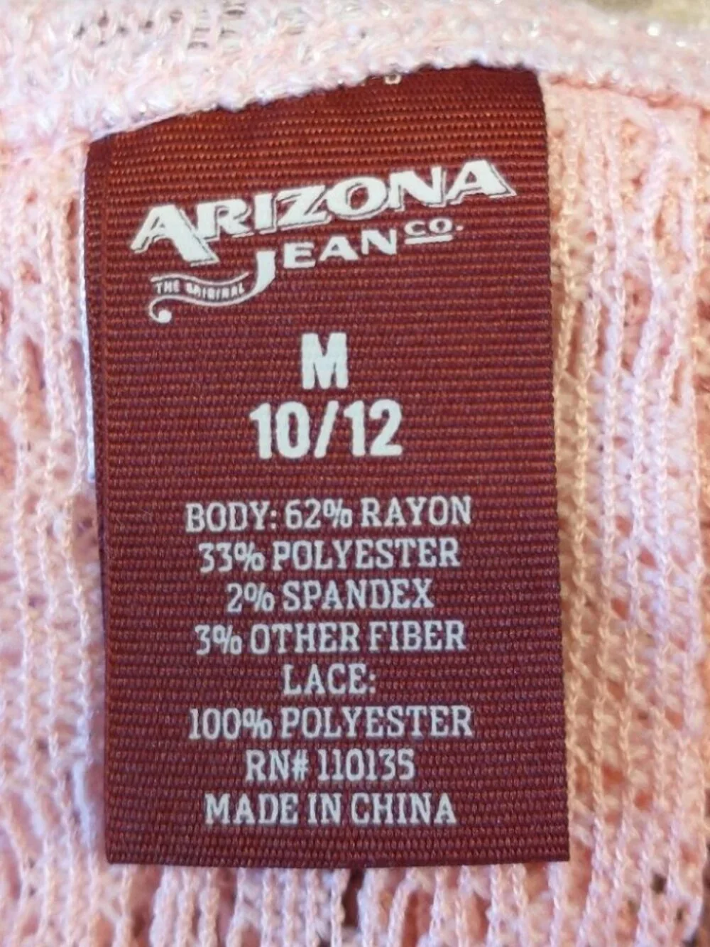 Girl's Arizona Jean Co. Pink Heart and Butterfly Long Sleeve Sweater Med 10/12